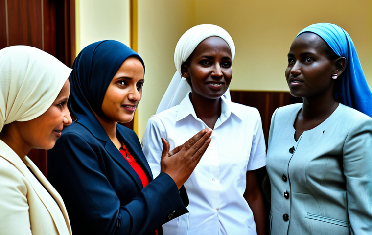 수단 여성의 역할 변화 - Sudanese Women Entrepreneurs at Work**

"Three Sudanese women entrepreneurs, fully clothed in colorf...