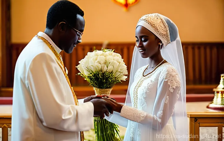수단 기독교 결혼 문화 - **Prompt 1: Sudanese Christian Bride's Henna Night**
    A close-up, warm, and vibrant image capturi...