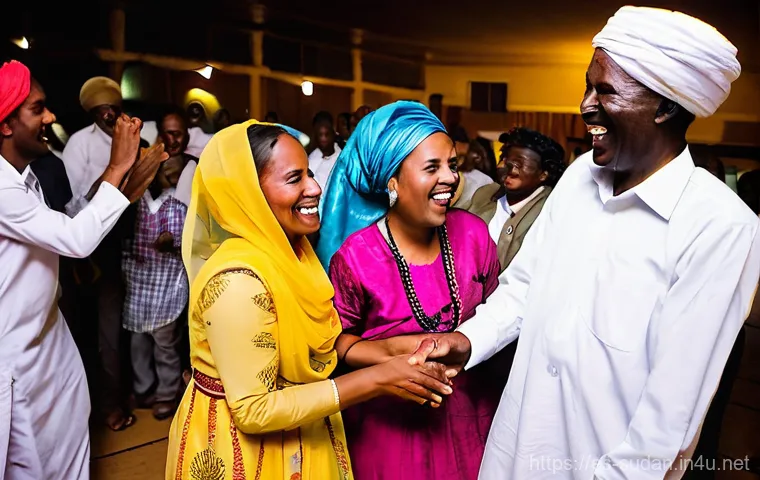 수단 기독교 결혼 문화 - **Prompt 2: Solemn Vows at a Sudanese Christian Wedding Ceremony**
    An ethereal, dignified, and e...