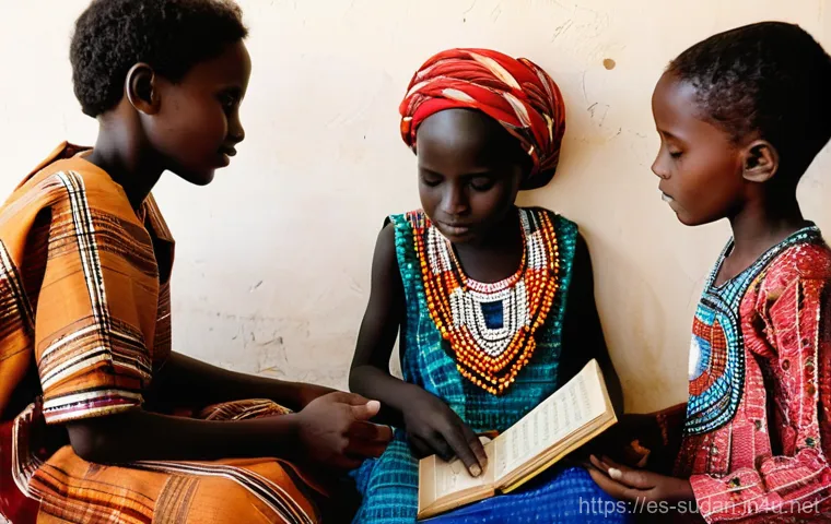 수단 아랍화 정책 영향 - **Prompt:** A bustling, vibrant historical marketplace (souq) in a Nubian town in Sudan, perhaps rem...